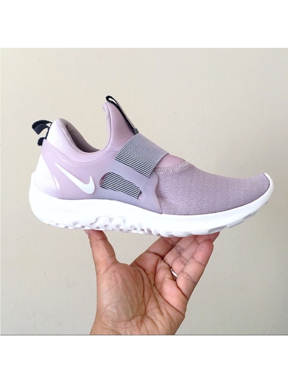 Nike Renew Freedom Pale Purple White Women's Slip-On Laceless Sneakers